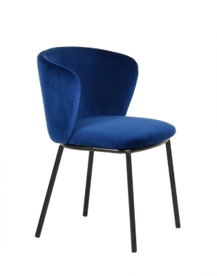 Picture of Modrest Bessie - Modern Blue Velvet Dining Chair (Set of 2)