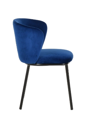 Picture of Modrest Bessie - Modern Blue Velvet Dining Chair (Set of 2)