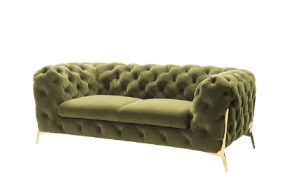 Picture of Divani Casa Sheila - Transitional Green Fabric Loveseat