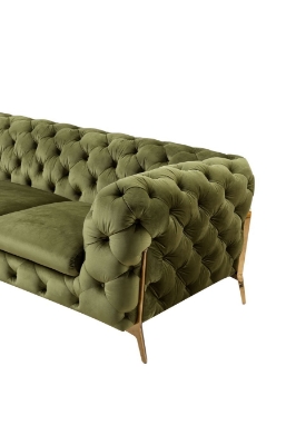 Picture of Divani Casa Sheila - Transitional Green Fabric Loveseat