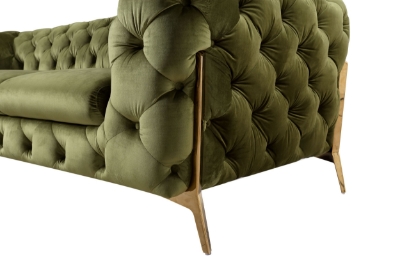 Picture of Divani Casa Sheila - Transitional Green Fabric Loveseat