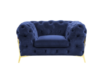 Picture of Divani Casa Sheila - Transitional Dark Blue Fabric Chair