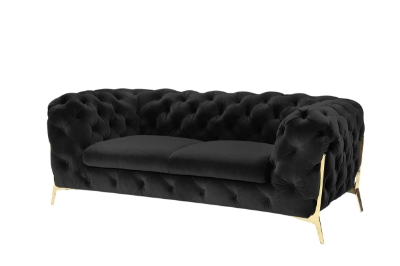 Picture of Divani Casa Sheila - Transitional Black Fabric Loveseat