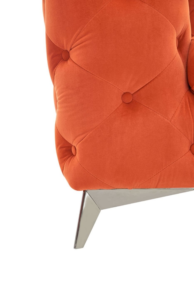 Picture of Divani Casa Delilah - Modern Orange Fabric Loveseat