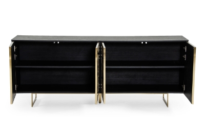 Picture of Modrest Kilson - Modern Black Oak & Champagne Gold Buffet