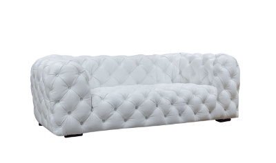 Picture of Divani Casa Dexter - Transitional White Full Italian Leather Sofa