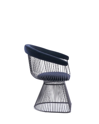 Picture of Modrest Chandler - Modern Black Velvet & Black Stainless Steel Dining Chair