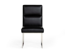 Picture of A&X Carla - Modern Black Leatherette Dining Chair (Set of 2)