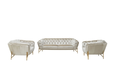 Picture of Divani Casa Stella - Transitional Beige Velvet Sofa Set