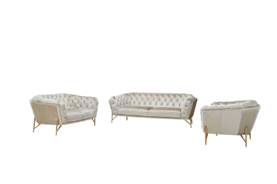 Picture of Divani Casa Stella - Transitional Beige Velvet Sofa Set