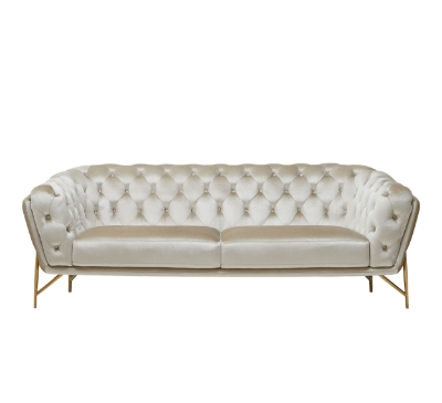 Picture of Divani Casa Stella - Transitional Beige Velvet Sofa