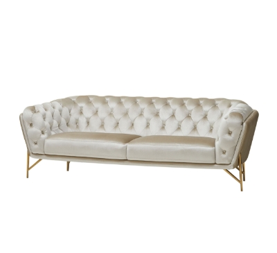 Picture of Divani Casa Stella - Transitional Beige Velvet Sofa