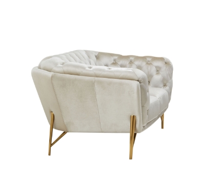 Picture of Divani Casa Stella - Transitional Beige Velvet Loveseat