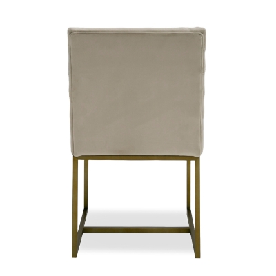 Picture of Modrest Barker - Modern Beige & Brush Gold Dining Chair (Set of 2)