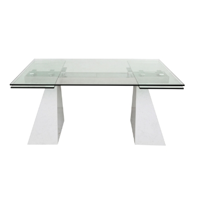 Picture of Modrest Latrobe - Modern Extendable Quartz Stone & Glass Dining Table