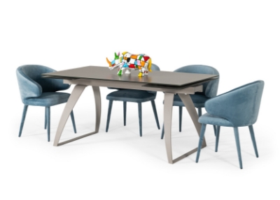 Picture of Modrest Pittson - Modern Extendable Grey Glass Dining Table