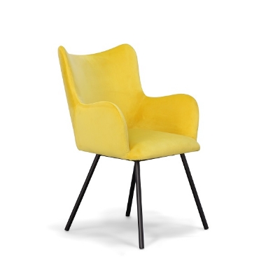 Picture of Modrest Barrett - Modern Yellow Velvet Dining Chair