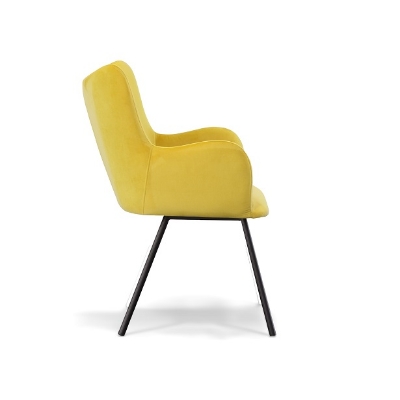 Picture of Modrest Barrett - Modern Yellow Velvet Dining Chair