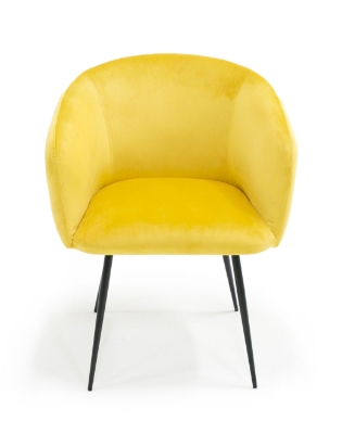 Picture of Modrest Luzerne - Modern Yellow Velvet Dining Chair