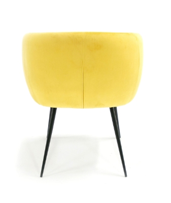 Picture of Modrest Luzerne - Modern Yellow Velvet Dining Chair