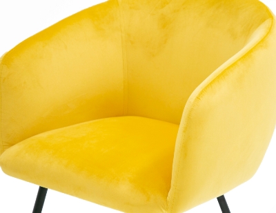 Picture of Modrest Luzerne - Modern Yellow Velvet Dining Chair