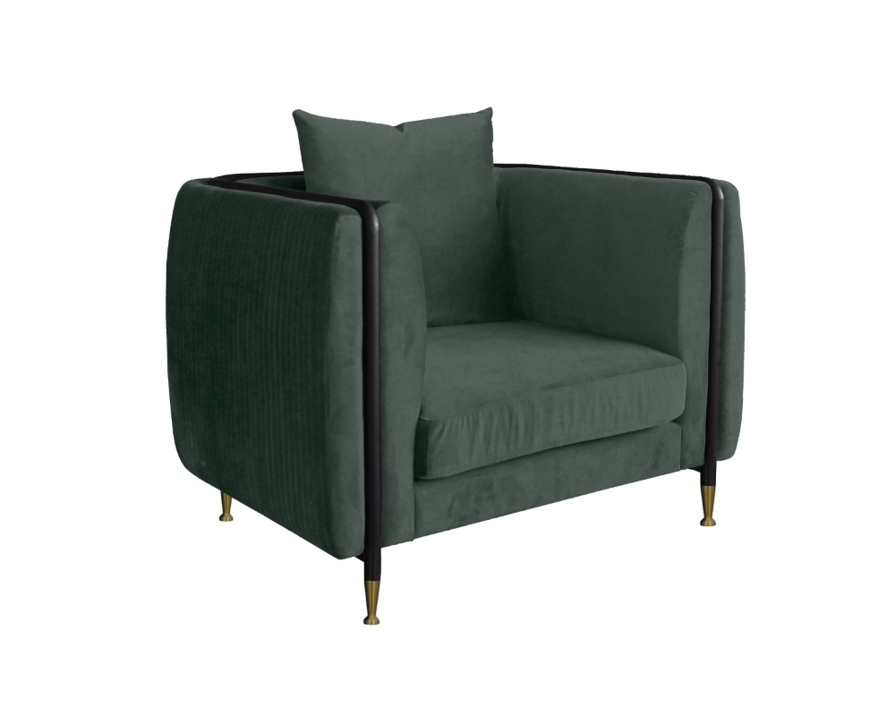 Picture of Divani Casa Oswego - Modern Dark Green Jade Accent Chair