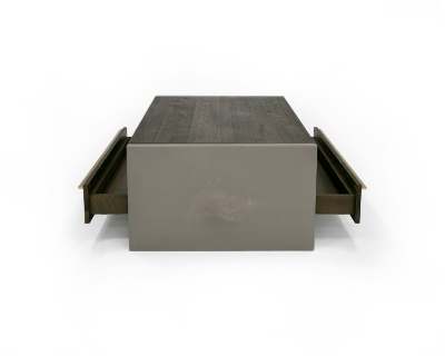 Picture of Modrest June - Modern Dark Grey Concrete & Walnut Coffee Table