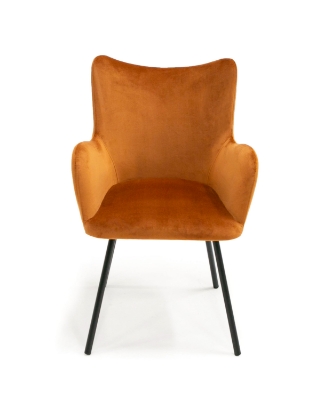 Picture of Modrest Barrett - Modern Orange & Black Dining Chair