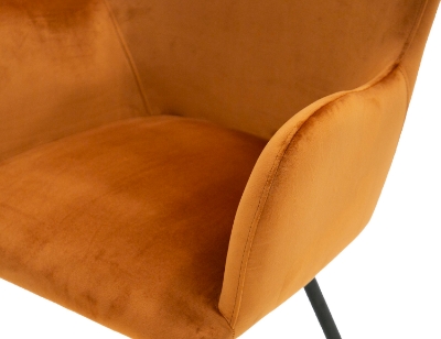 Picture of Modrest Barrett - Modern Orange & Black Dining Chair