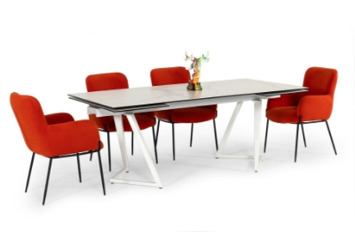 Picture of Modrest Farrell - Modern White Ceramic Extendable Dining Table