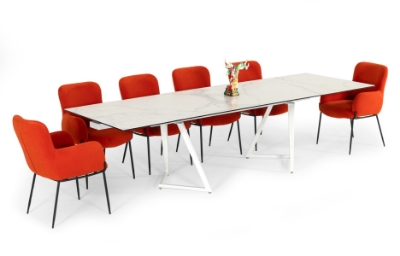 Picture of Modrest Farrell - Modern White Ceramic Extendable Dining Table