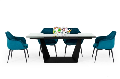 Picture of Modrest Bronwin - Modern Black Glass Extendable Dining Table