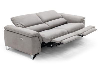 Picture of Divani Casa Maine - Modern Light Grey Fabric Sofa w/ Electric Recliners