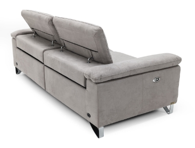 Picture of Divani Casa Maine - Modern Light Grey Fabric Sofa w/ Electric Recliners