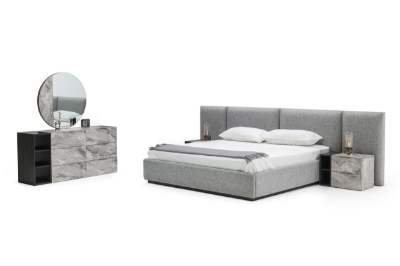 Picture of Nova Domus Maranello - Modern Grey Bed Set