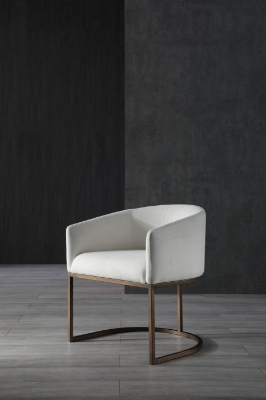 Picture of Modrest Elisa - Modern Off White & Brass Dining Chair