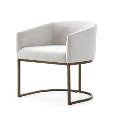 Picture of Modrest Elisa - Modern Off White & Brass Dining Chair