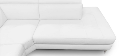 Picture of Lamod Italia Viola - Italian Contemporary White Leather Right Facing Sectional Sofa