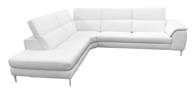 Picture of Lamod Italia Viola - Italian Contemporary White Leather Left Facing Sectional Sofa