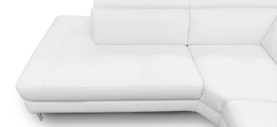 Picture of Lamod Italia Viola - Italian Contemporary White Leather Left Facing Sectional Sofa