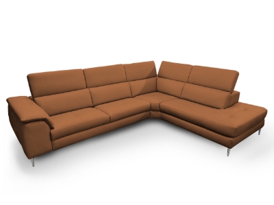 Picture of Lamod Italia Viola - Italian Contemporary Cognac Leather Right Facing Sectional Sofa