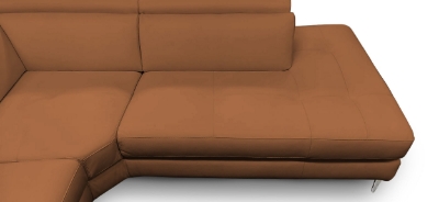 Picture of Lamod Italia Viola - Italian Contemporary Cognac Leather Right Facing Sectional Sofa