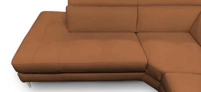 Picture of Lamod Italia Viola - Italian Contemporary Cognac Leather Left Facing Sectional Sofa