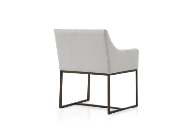 Picture of Modrest Elijah - Modern Beige & Copper Antique Brass Dining Chair