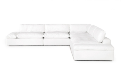 Picture of Divani Casa Kelly - Modern White Fabric Sectional Sofa