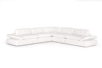 Picture of Divani Casa Kelly - Modern White Fabric Sectional Sofa