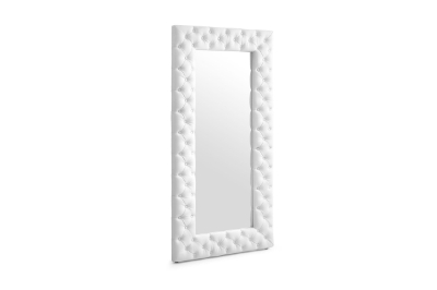 Picture of Modrest Legend - Modern White Bonded Leather Floor Mirror