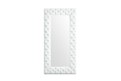 Picture of Modrest Legend - Modern White Bonded Leather Floor Mirror