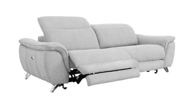 Picture of Divani Casa Paul - Contemporary Grey Fabric Loveseat w/ Electric Recliners