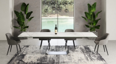 Picture of Modrest Howell - Modern White Ceramic Extendable Dining Table